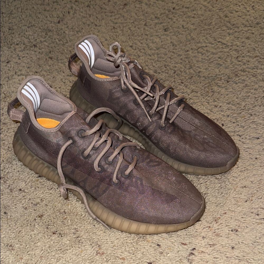 Adidas Yeezy Silver and Yellow Sneakers